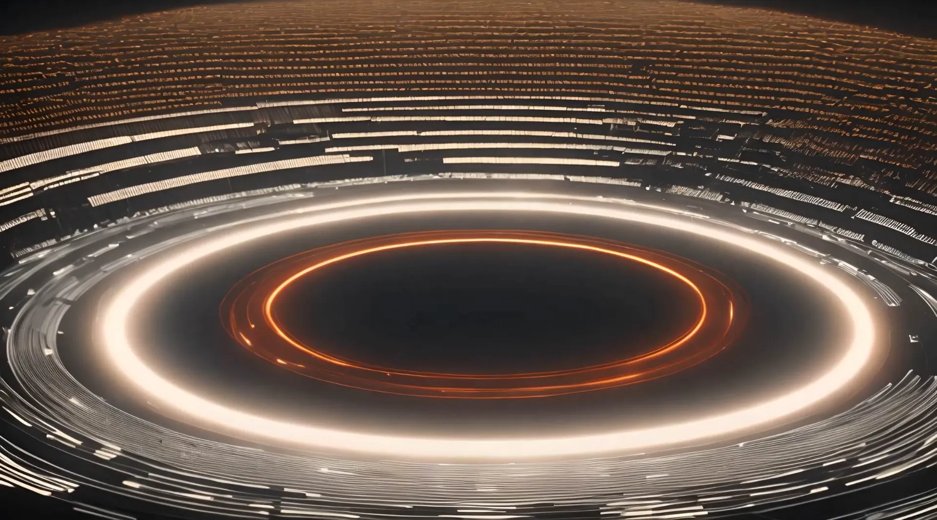 Futuristic Orbit Rings Light Display
